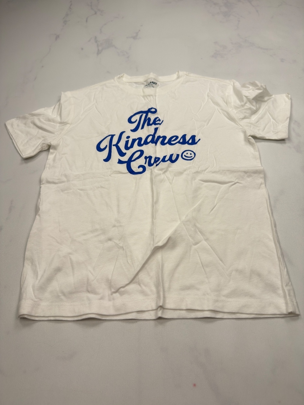 Old Navy The Kindness Crew Graphic Tee White 2010s Minimalist - Boys Large